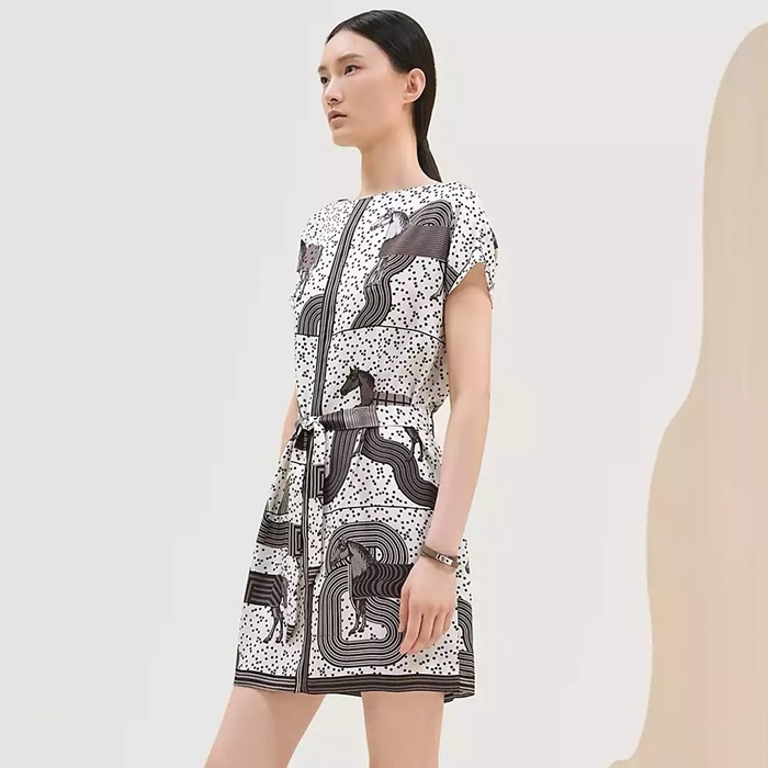 エルメスレディースシルクワンピース-c6898