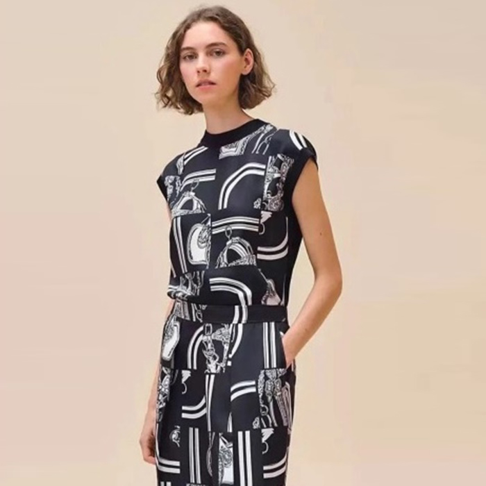 エルメスレディースクルーネック半袖Tシャツc6906