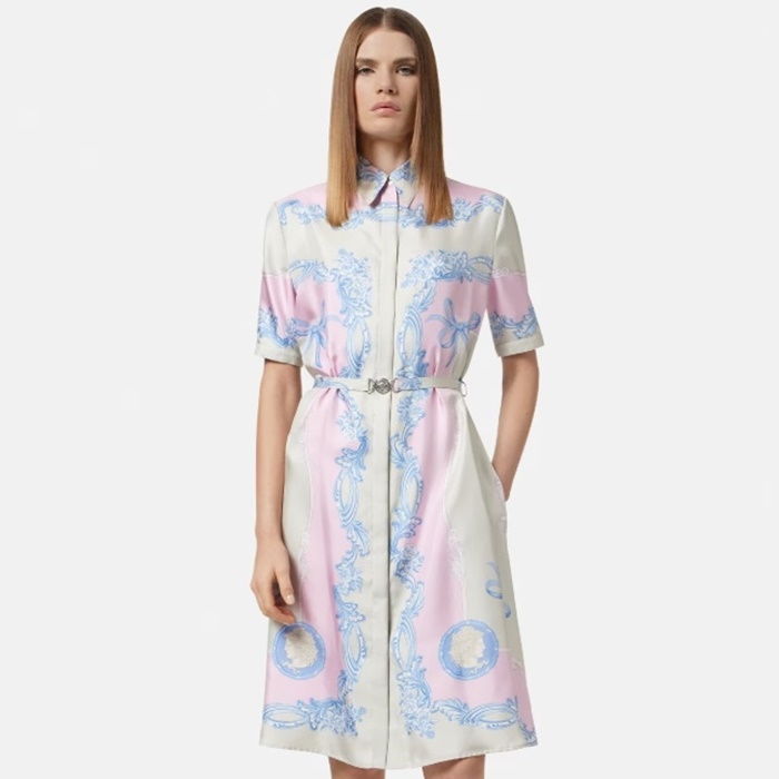 ヴェルサーチェレディースシルクワンピース-c6909