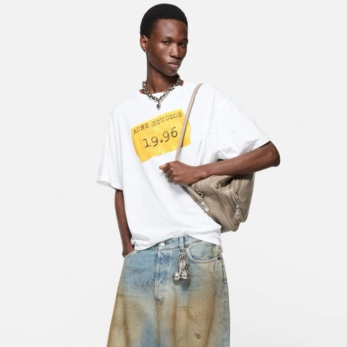 アクネストゥディオズメンズクルーネック半袖Tシャツc6956
