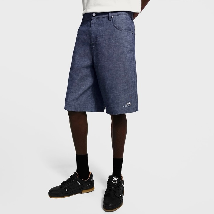 ルイヴィトンメンズデニムショーツc7042