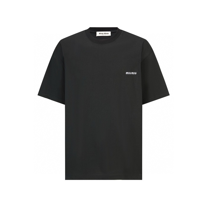 ミュウミュウユニセックスラウンド半袖Tシャツc7061