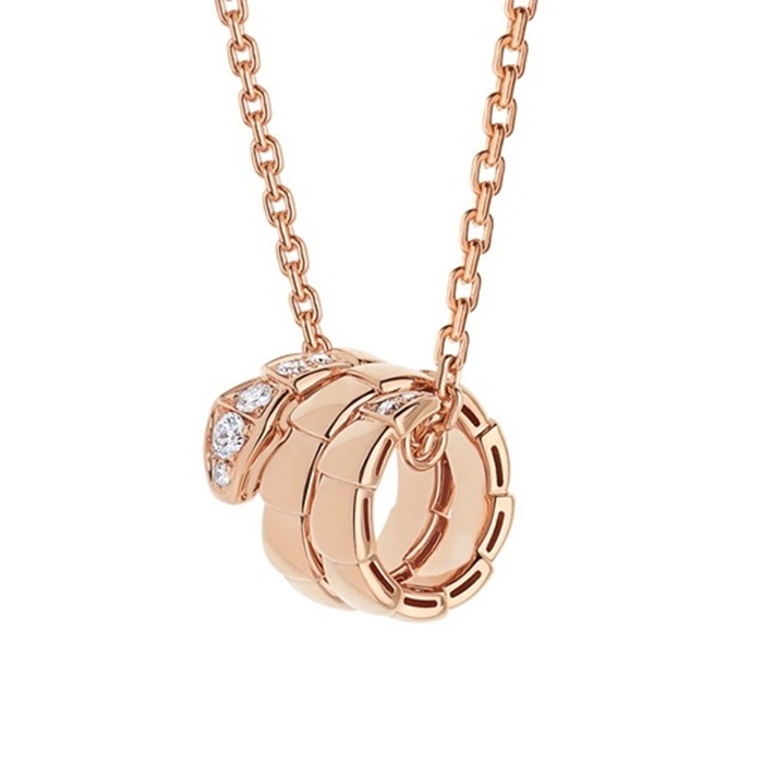 ブルガリユニセックスセルペンティバイパーネックレスc5800