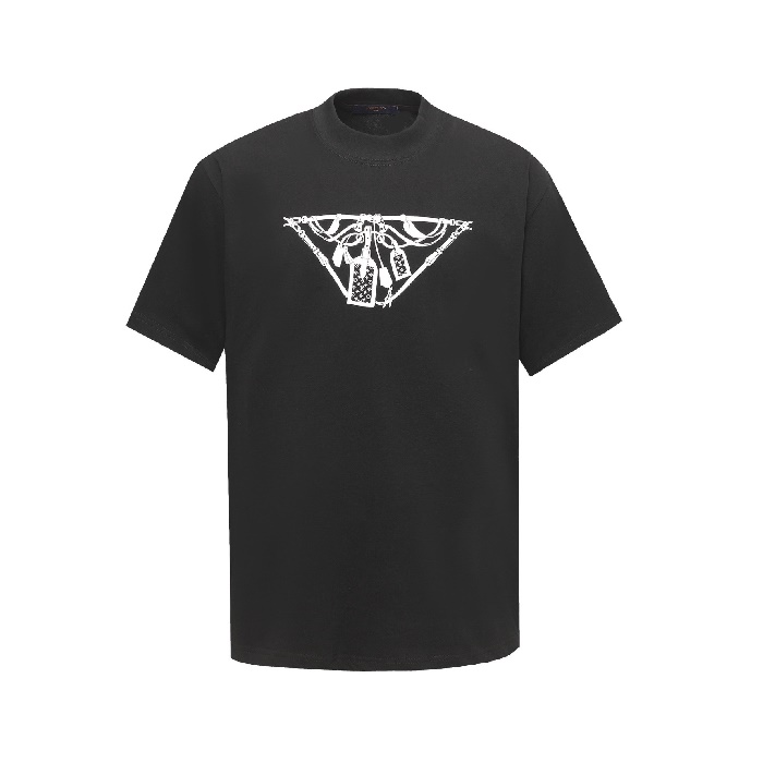 ルイヴィトンメンズラウンド半袖Tシャツc7177