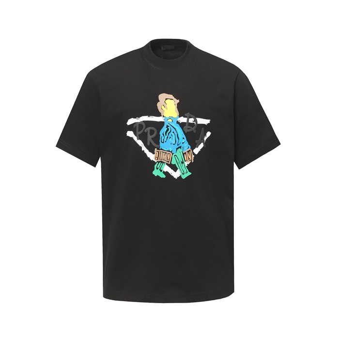 プラダメンズラウンド半袖Tシャツc7243