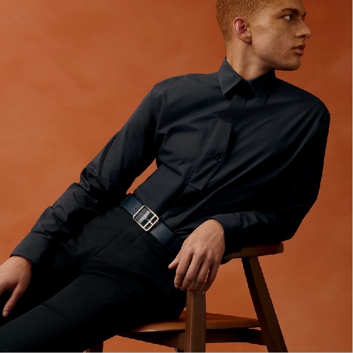 エルメスメンズハーフコッドバックルリバーシブルベルトl248