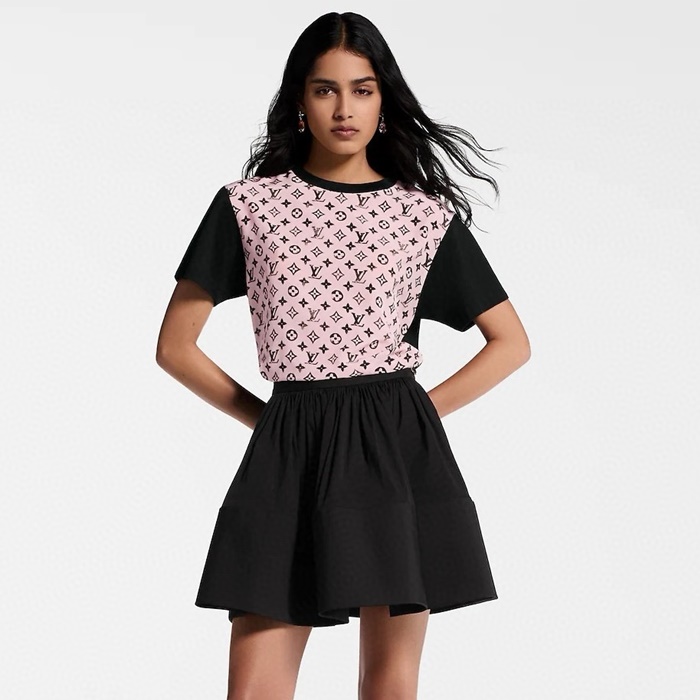 ルイヴィトンレディースウォッシュドモノグラムフロントシャツc7341