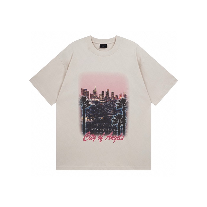 バレンシアガメンズラウンド半袖Tシャツc7350