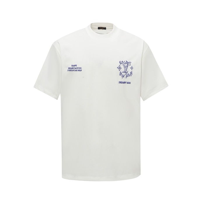 ルイヴィトンメンズラウンド半袖Tシャツc7357