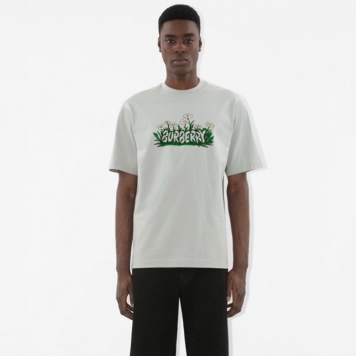 バーバリーメンズラウンド半袖Tシャツc7429