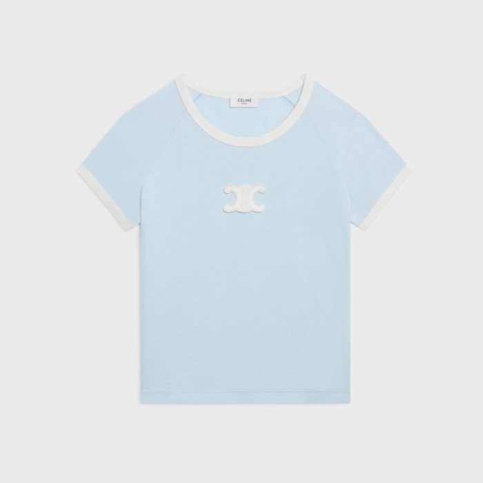 セリーヌレディースラウンド半袖Tシャツc7521