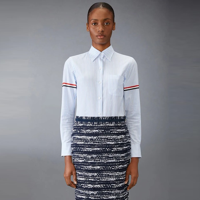 トムブラウンレディースクラシックシャツドレスシャツc7534