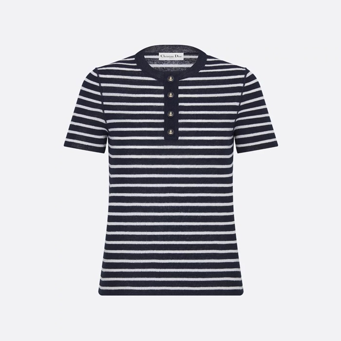 ディオールレディースマリニエールニット半袖Tシャツc7535