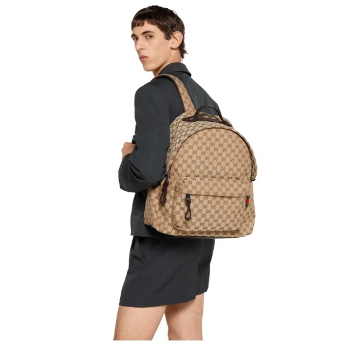 グッチメンズキャンバスミディアムバックパックb6000