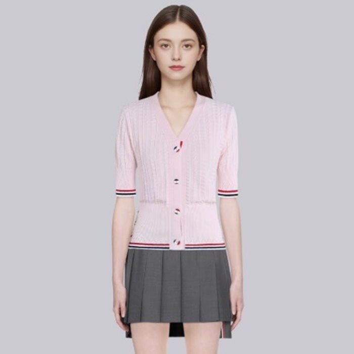 トムブラウンレディースネックニット半袖Tシャツc7573