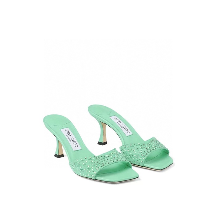 ジミーチュウレディースサテンクリスタルサンダルs6246