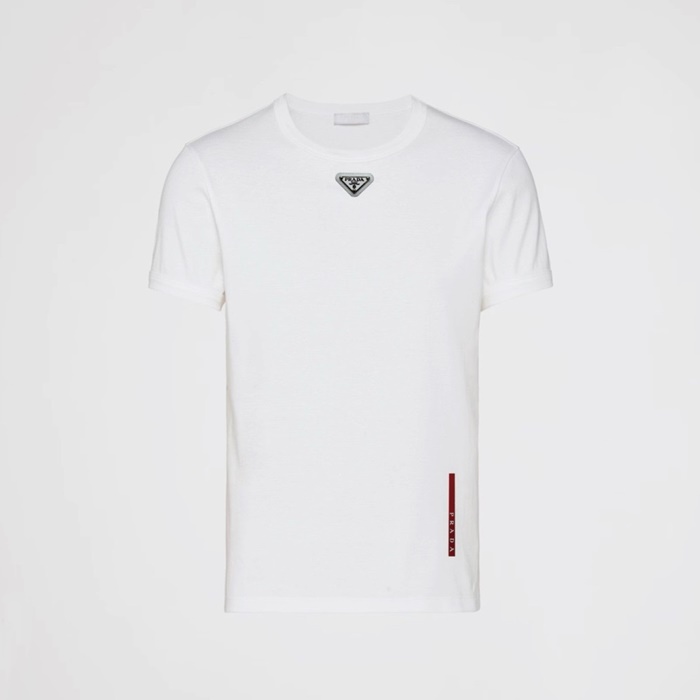 プラダメンズラウンド半袖Tシャツc7598