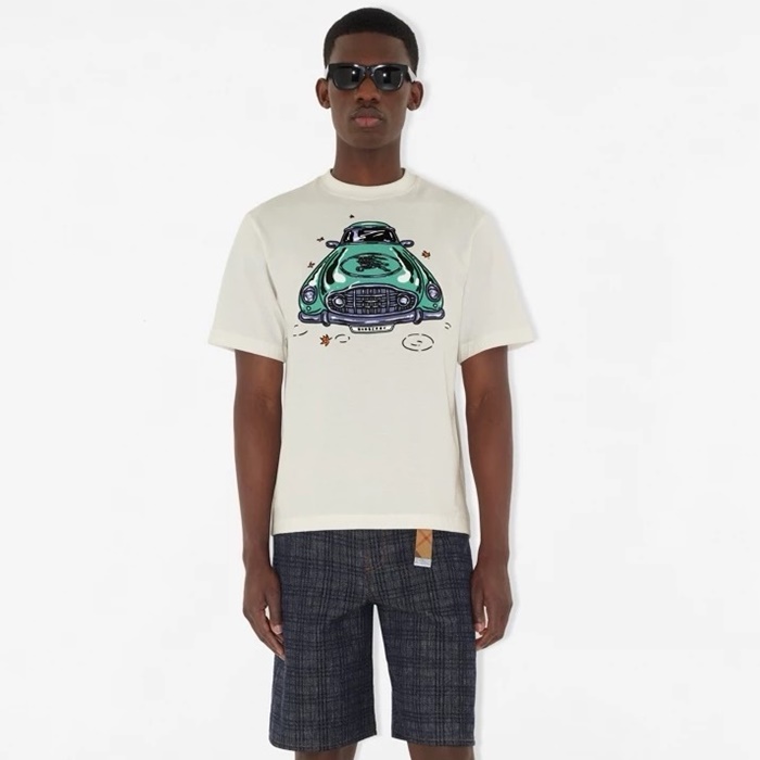 バーバリーメンズラウンド半袖Tシャツc7679