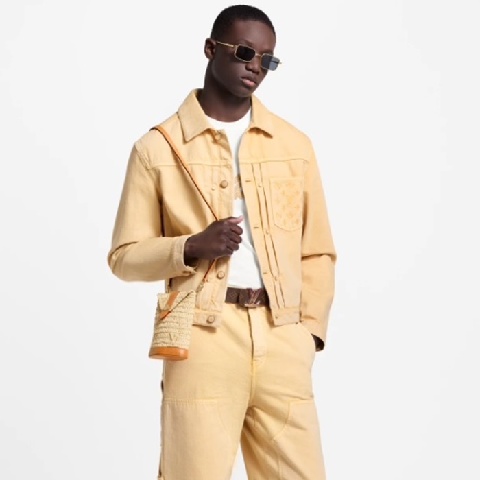 ルイヴィトンメンズガーメントダイドデニムタイプトラッカージャケットc7773