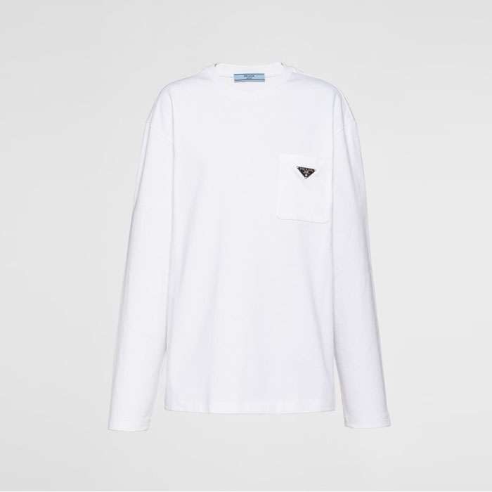 プラダメンズラウンド長袖Tシャツc7764