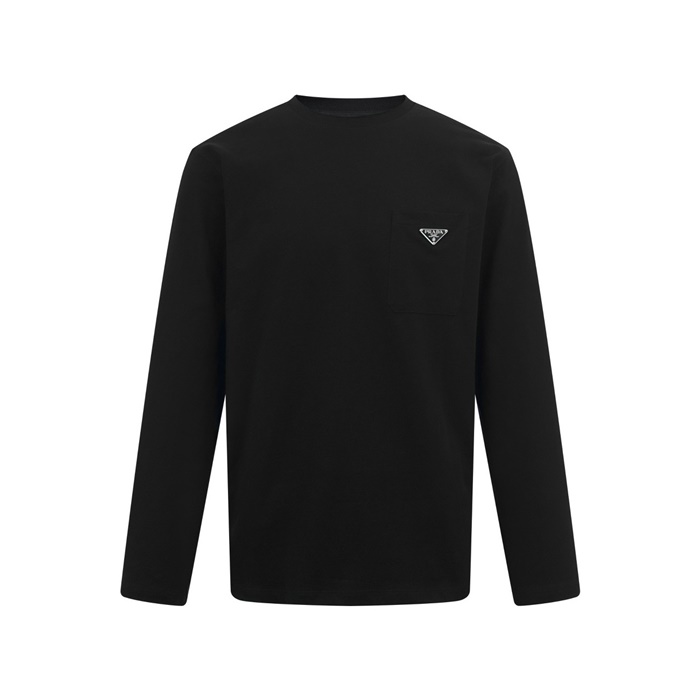 プラダメンズラウンド長袖Tシャツc7765