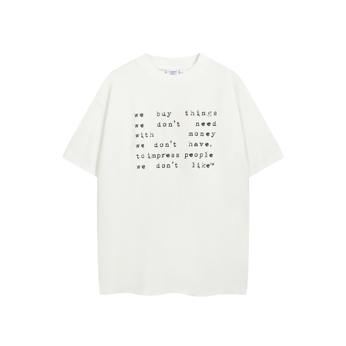 ヴェトモンユニセックスラウンド半袖Tシャツc7790