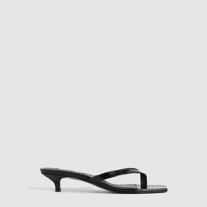 トテームレディースクロッカーエンボス加工ヒールドビーチサンダルs6361