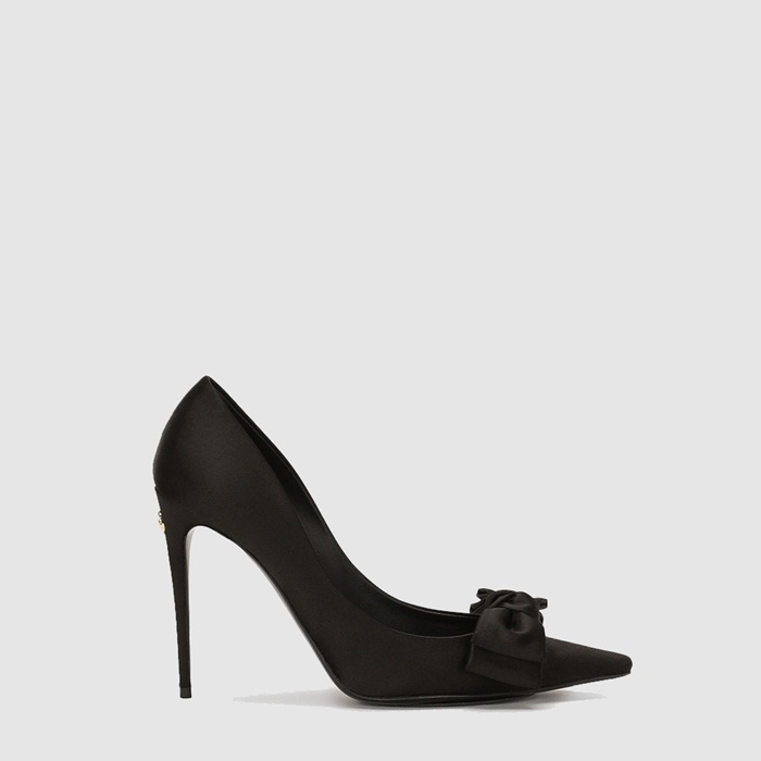 ドルチェ＆ガッバーナレディースリボンサテンパンプスs6393