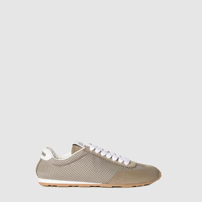 ミュウミュウレディースメッシュスエードプルームスニーカーs6518