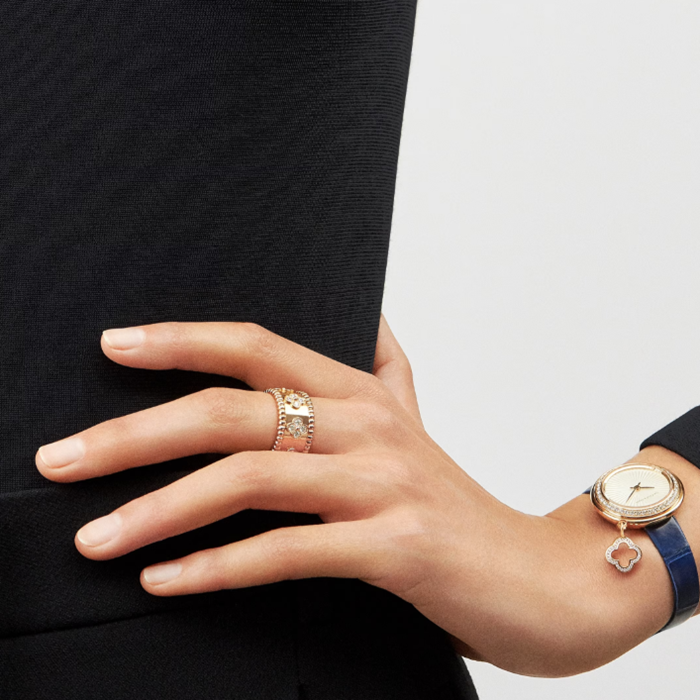 ヴァンクリーフ＆アーペルレディースペルレクローバーリング&éc5932