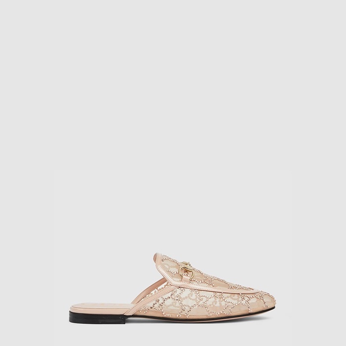 グッチレディースクリスタルプリンスタウンスリッパs6652