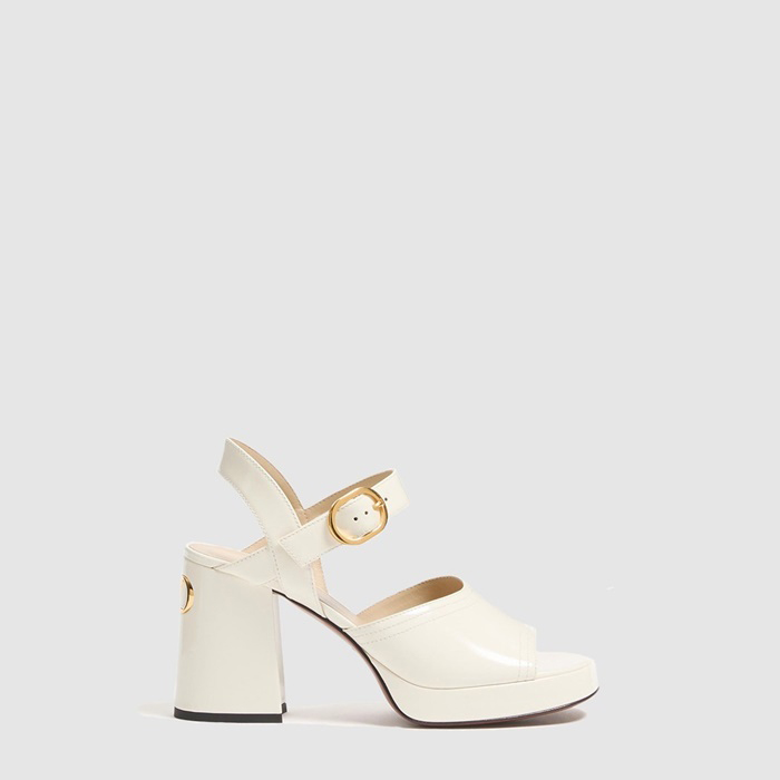 ヴァレンティノレディースフォセットクラストレフラットフォームサンダルs6659