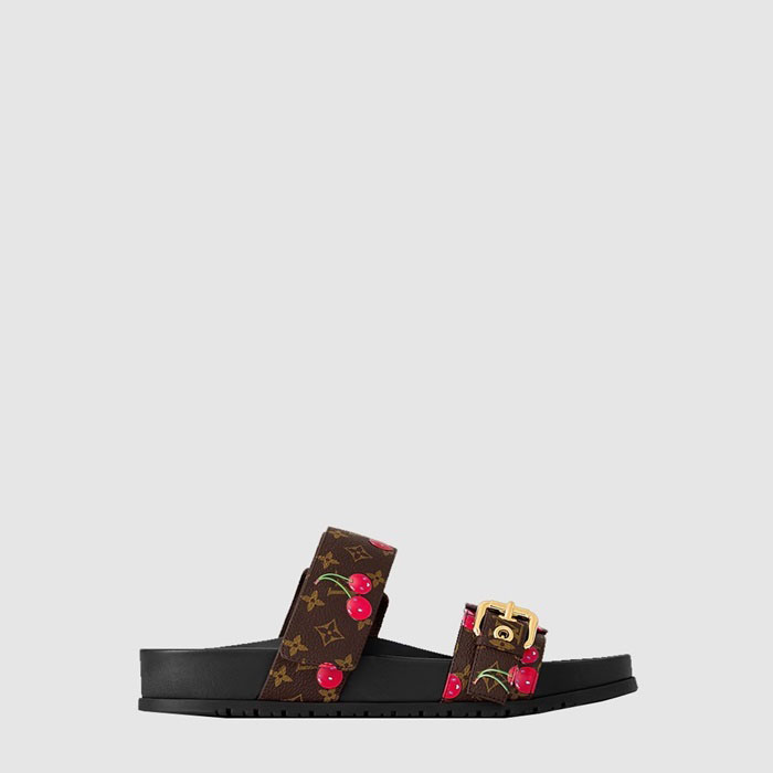 ルイヴィトンレディーススプリングダイアフラットコンフォートミュールs6723