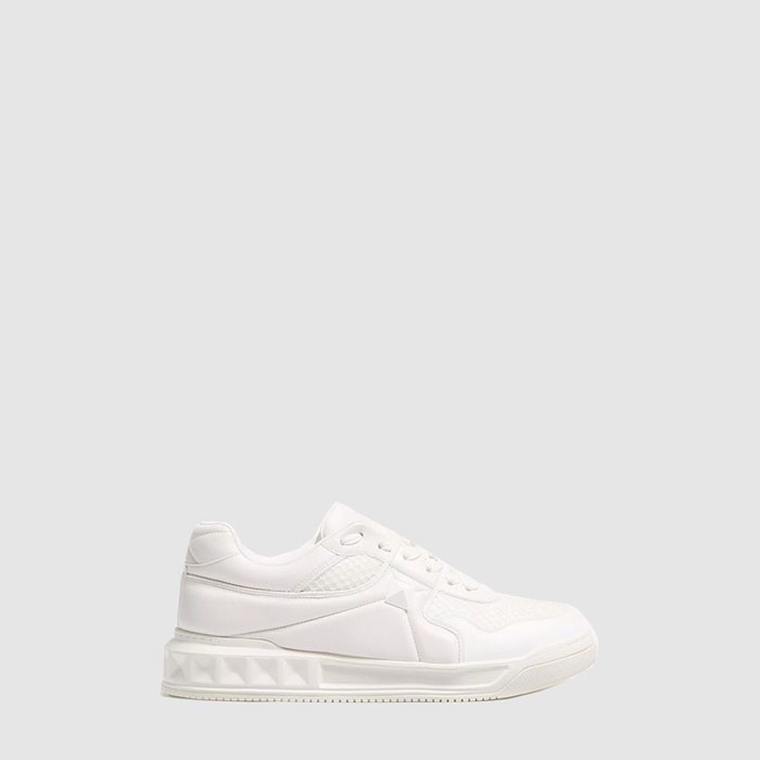 ヴァレンティノユニセックスワンスタッドメッシュレザースニーカーs6754