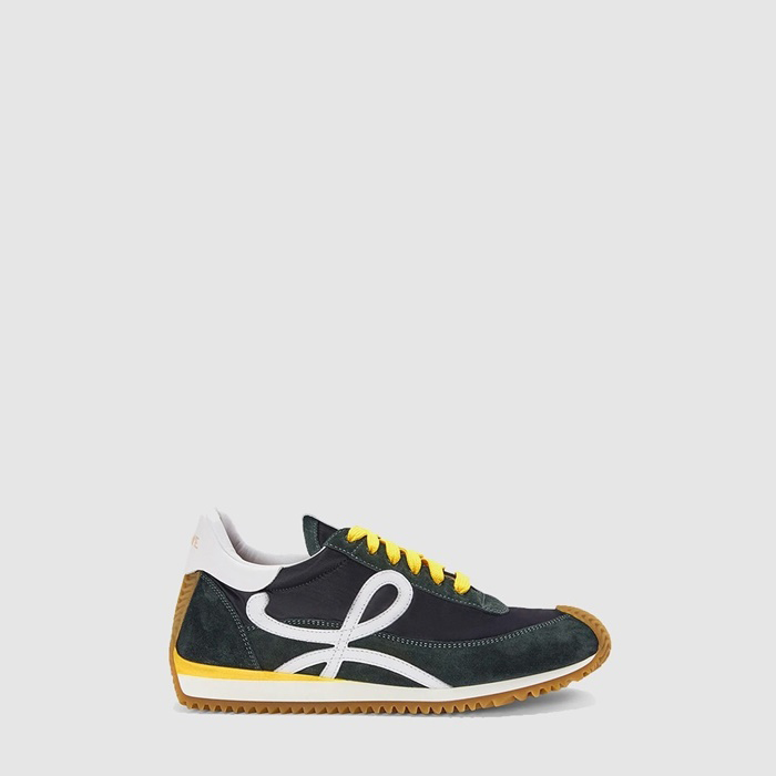 ロエベユニセックスナイロンとスエードのスムース用スニーカーs6802