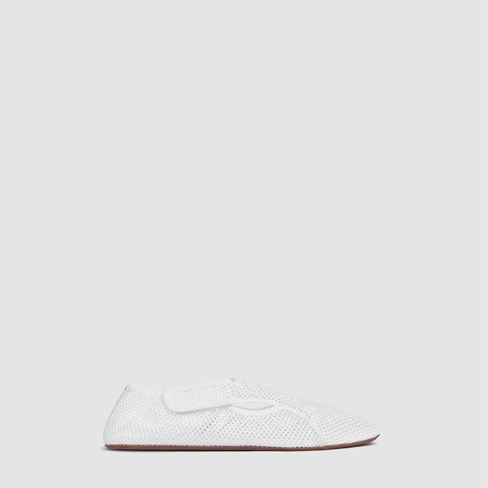 アライアレディースフィッシュネットローヴァンプバレエフラットシューズs6910