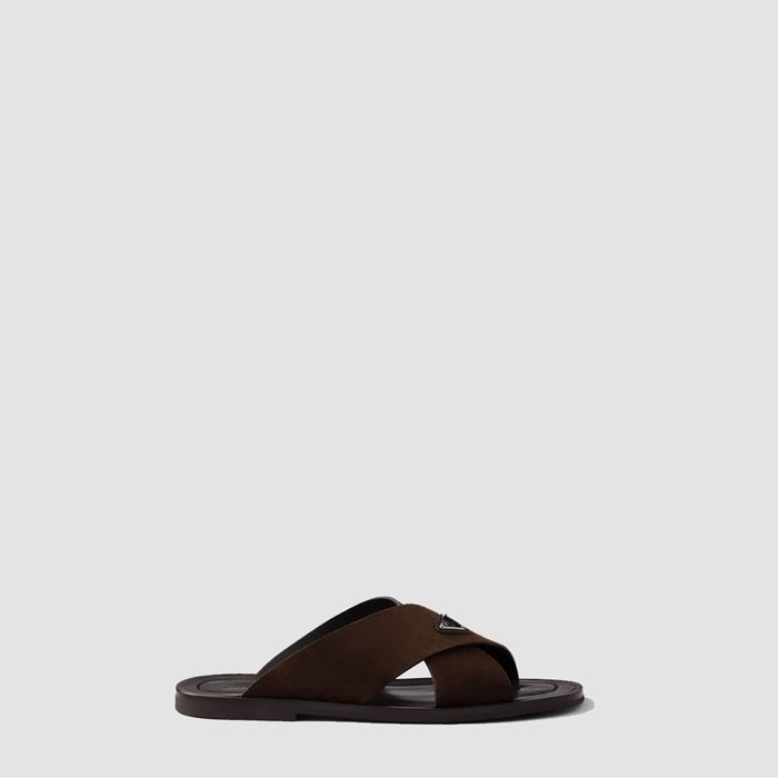 プラダメンズスエードクリスクロススライドs7233