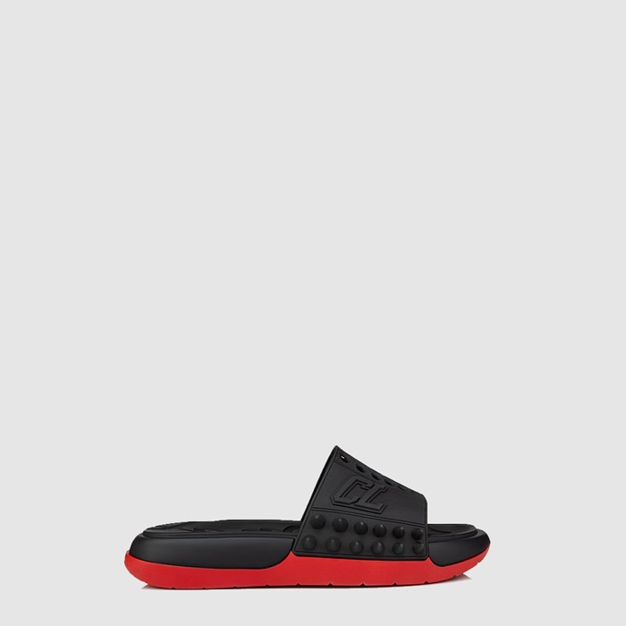 クリスチャンルブタンメンズスパイクススライドs7466