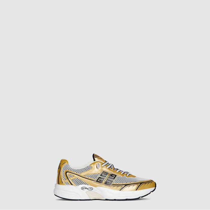 ジバンシィメンズメッシュ合成レザーランナーs7689