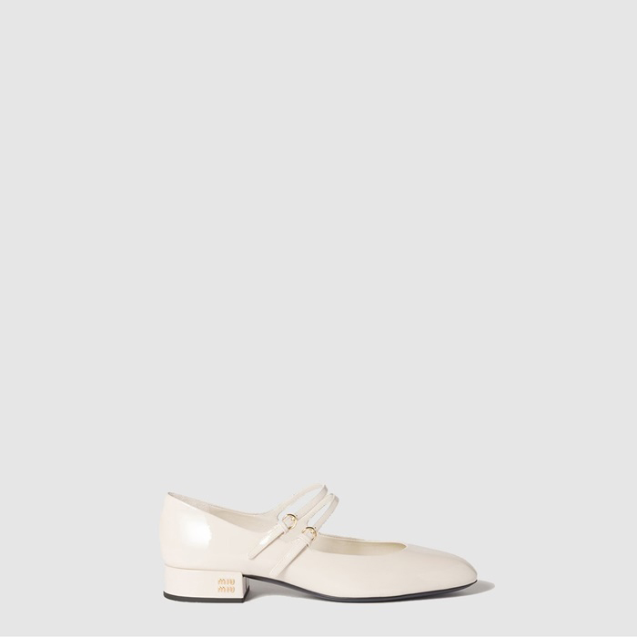 ミュウミュウレディースバックルパテント"レザースリングバッグパンプス-s7754