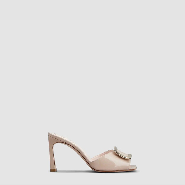 ロジェヴィヴィエレディーストランペットメタルバックルミュールs7924