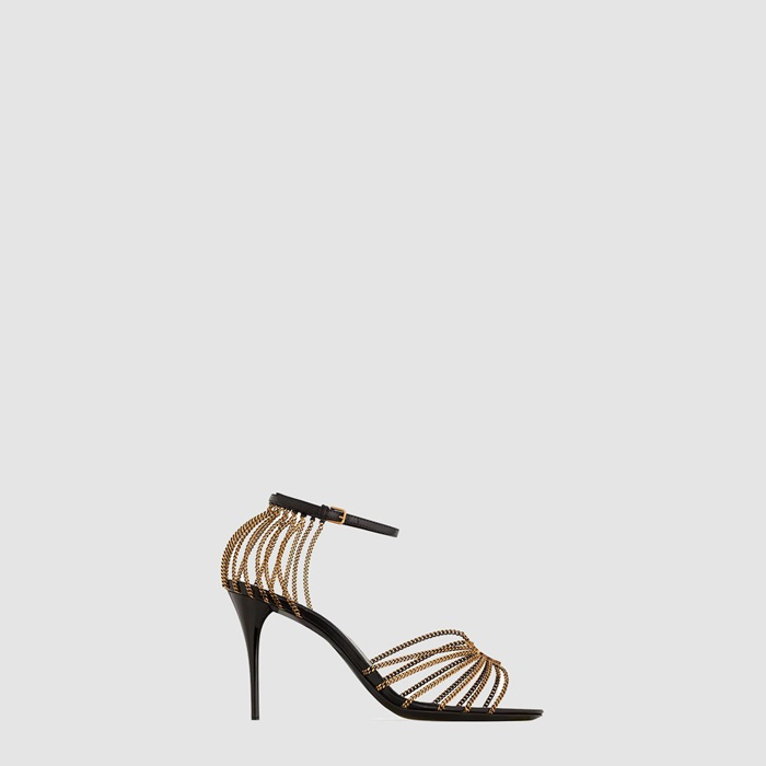 サンローランレディーススムースメタルサンダルs8061