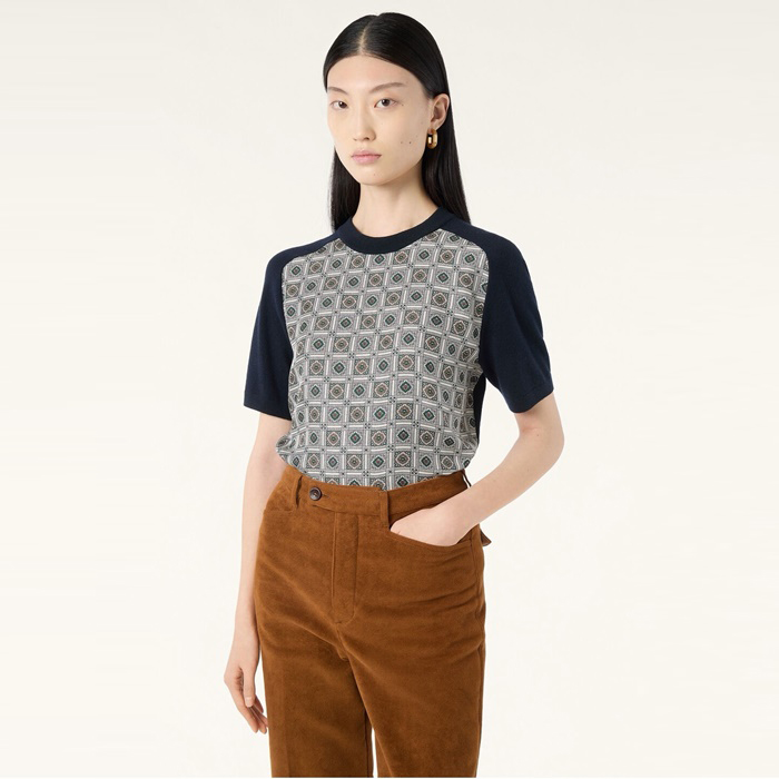 ロロピアーナレディースラウンド半袖Tシャツc8056