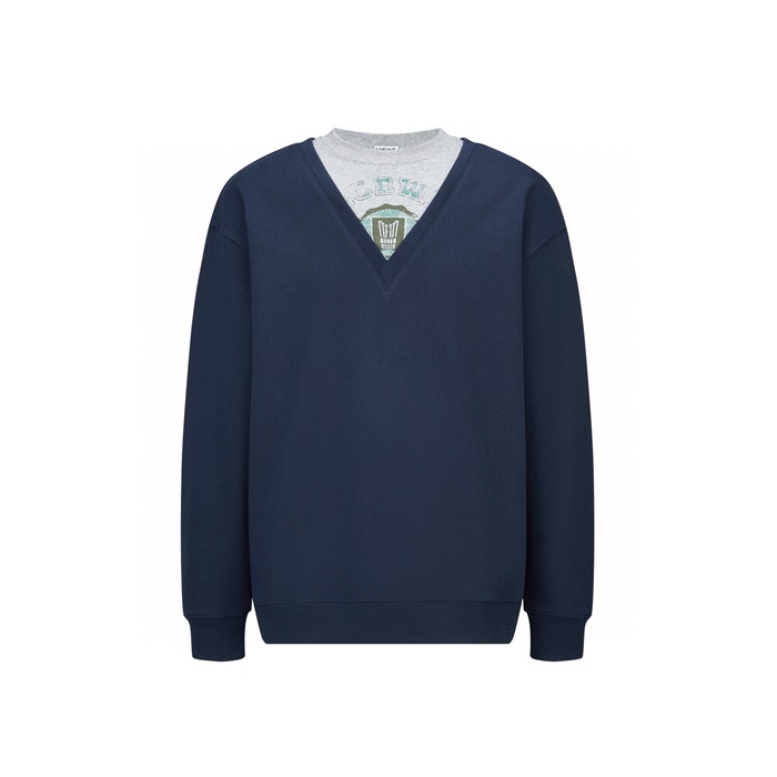 ロエベメンズラウンド長袖Tシャツc8116