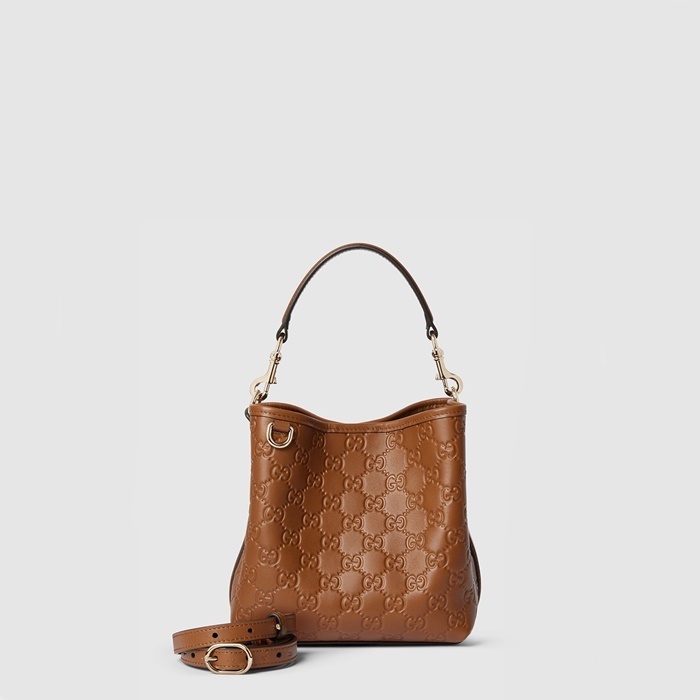 グッチレディースエンブレムスモールバケットバッグb9579