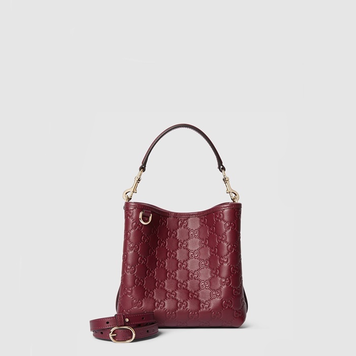 グッチレディースエンブレムスモールバケットバッグb9580