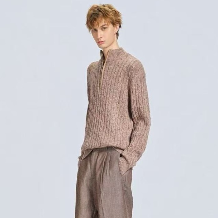 ロロピアーナメンズジッパーセーターc8185