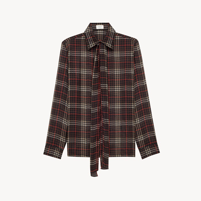 サンローランレディースシルクシャツc8190