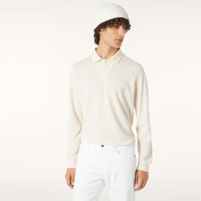 ロロピアーナメンズポロ長袖Tシャツc8345