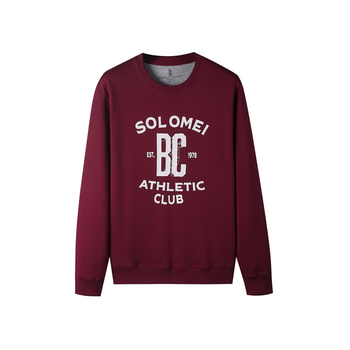 ブルネロクチネリメンズラウンド長袖Tシャツu8372